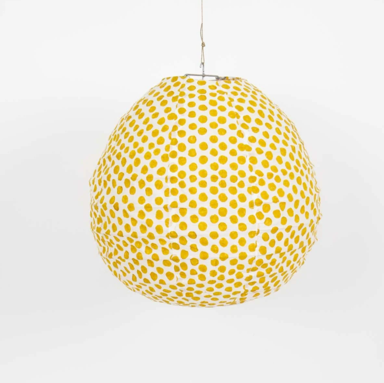 Afroart - lampa senapsgul