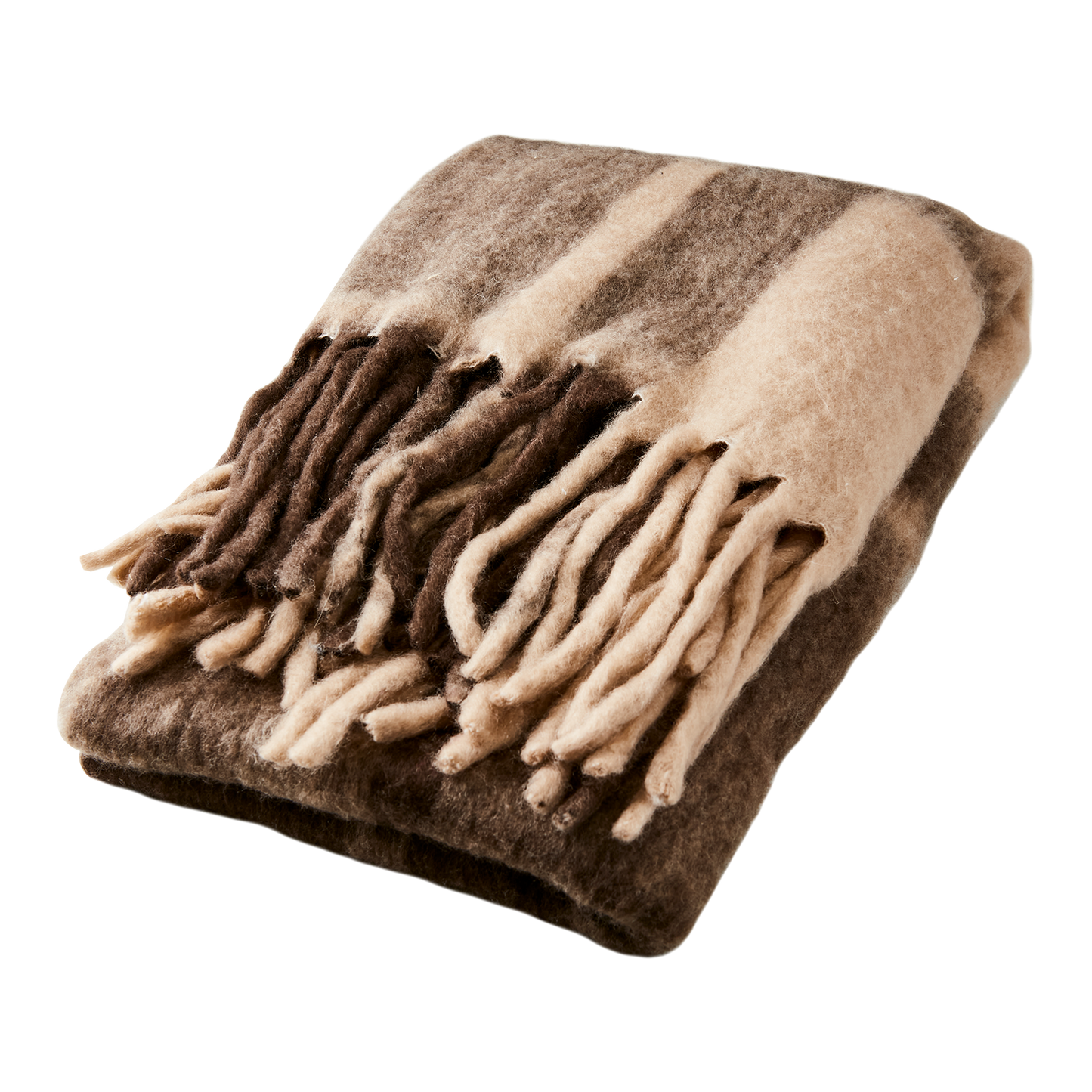 Filt - brun, beige, grå